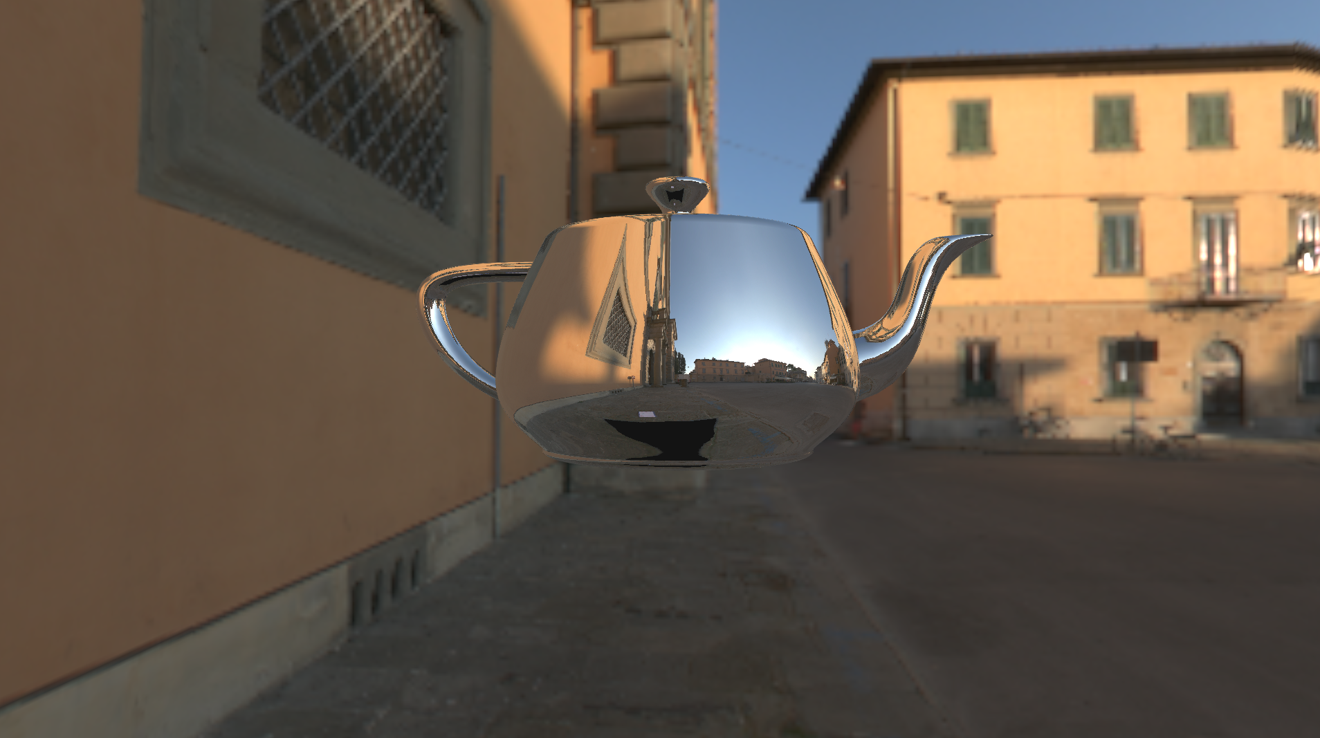 Environment mapping via cubemap reflection